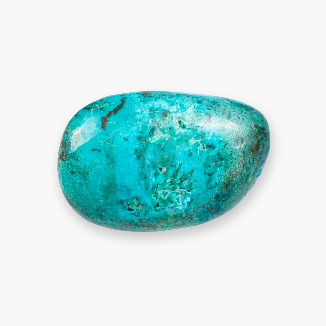 Tumbled chrysocolla stone