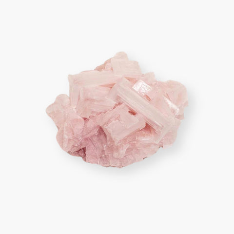 Rough pink halite crystal