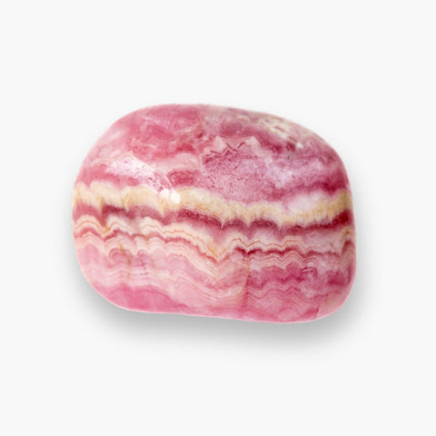 Tumbled rhodochrosite stone