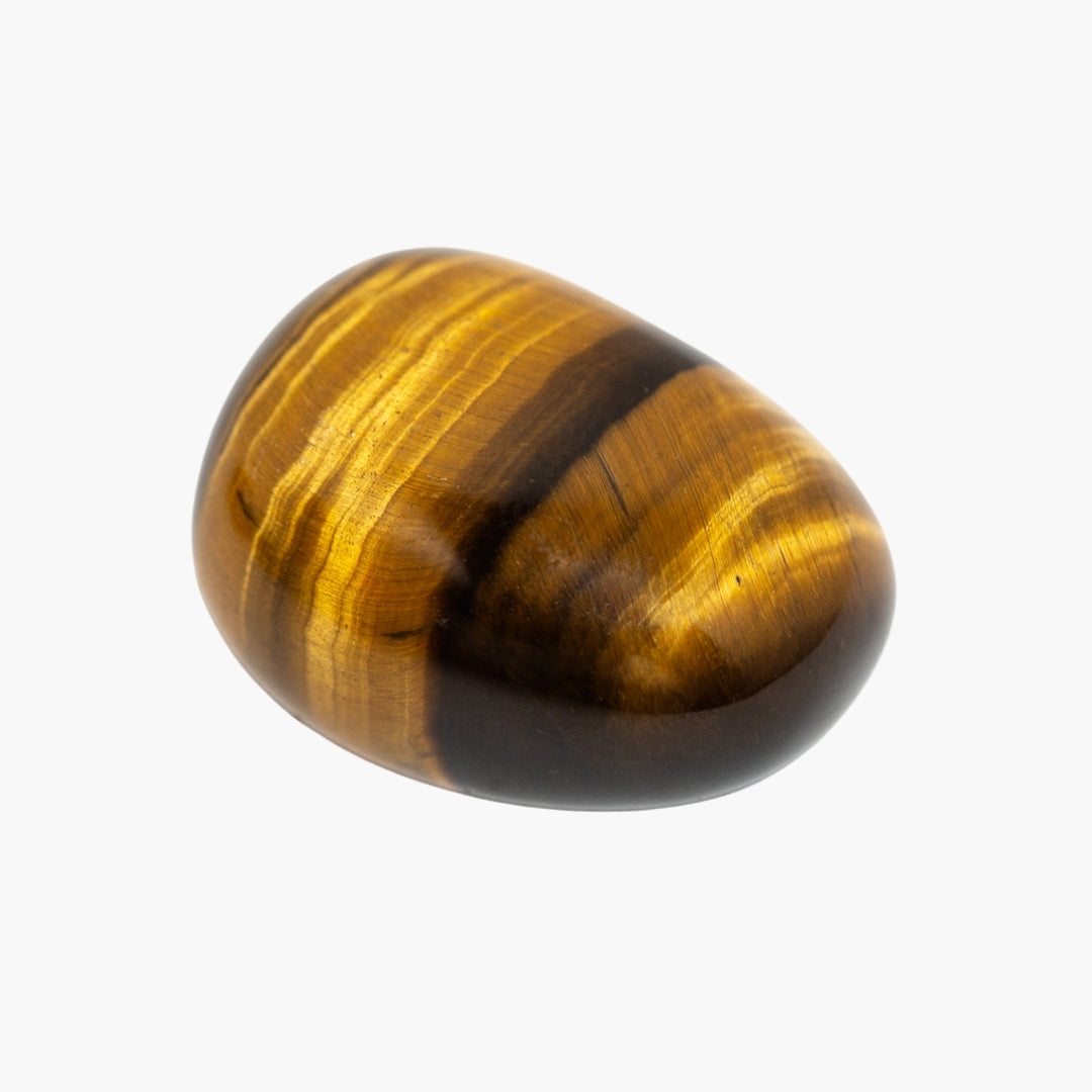 Tiger's eye tumbled gemstone