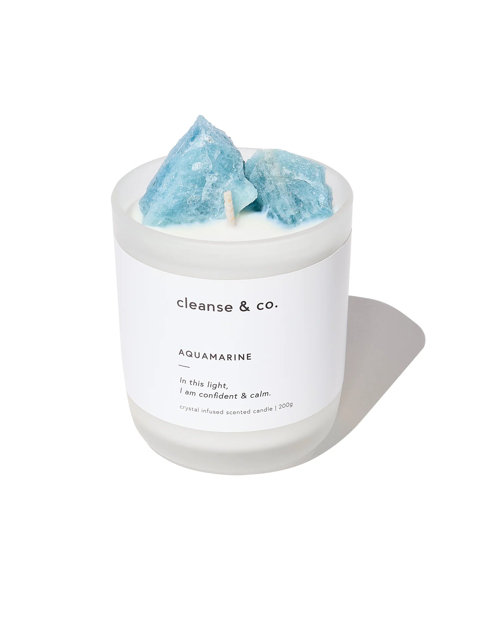 Aquamarine Crystal Intention Candle – Confident & Calm