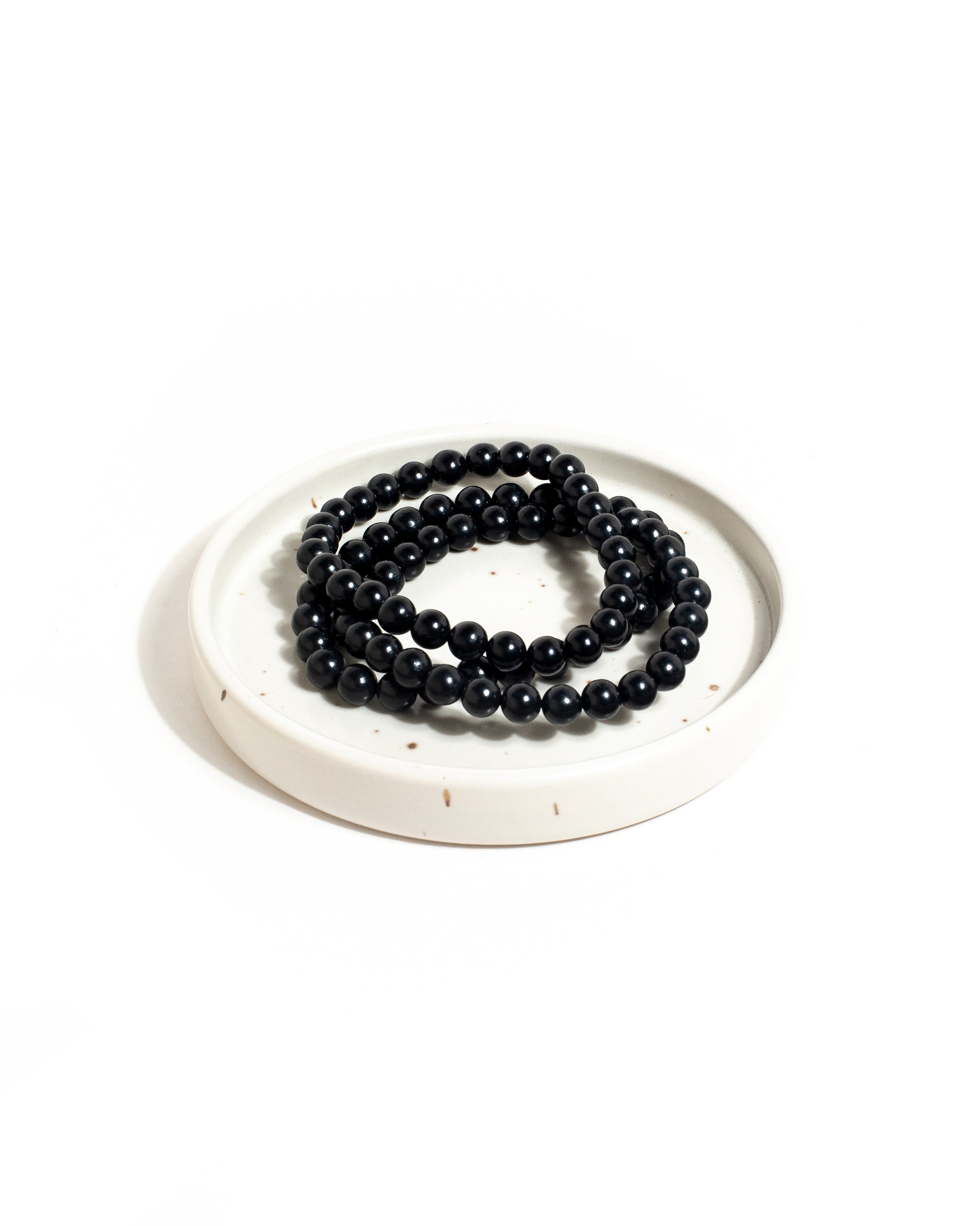 Shungite Round Crystal Healing Bracelet – Round