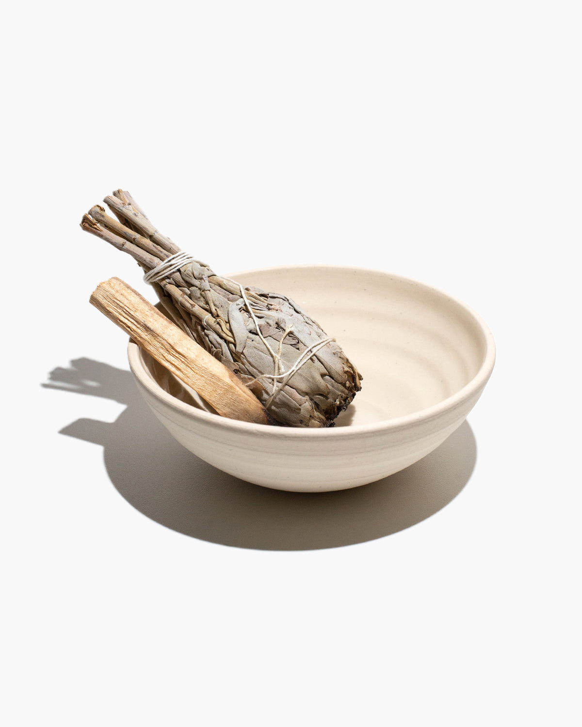 Stoneware Ceramic Sage Bowl – Off-White - Self & Others