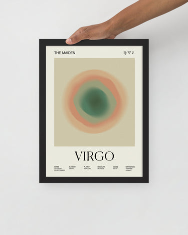 Virgo Astrology Zodiac Gradient Framed Poster - Self & Others