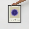 Pisces Astrology Zodiac Gradient Framed Poster - Self & Others