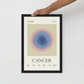 Cancer Astrology Zodiac Gradient Framed Poster - Self & Others