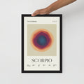 Scorpio Astrology Zodiac Gradient Framed Poster - Self & Others