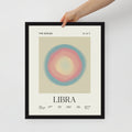 Libra Astrology Zodiac Gradient Framed Poster - Self & Others