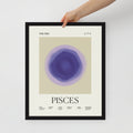 Pisces Astrology Zodiac Gradient Framed Poster - Self & Others