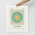 Gemini Astrology Zodiac Gradient Framed Poster - Self & Others