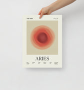 Aries Zodiac Astrology Gradient Printed Poster - Self & Others