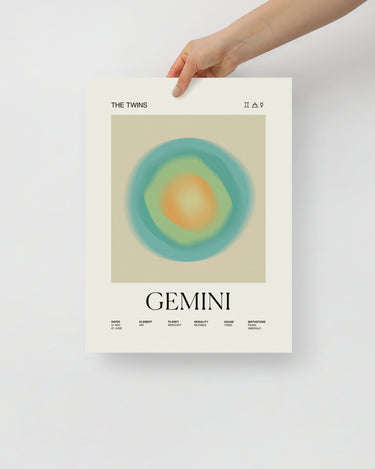 Gemini Astrology Zodiac Gradient Poster - Self & Others