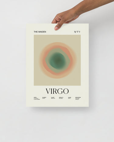 Virgo Astrology Zodiac Gradient Poster - Self & Others