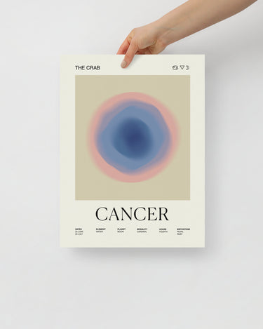 Cancer Astrology Zodiac Gradient Poster - Self & Others