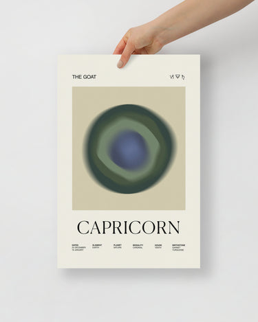 Capricorn Astrology Zodiac Gradient Poster - Self & Others