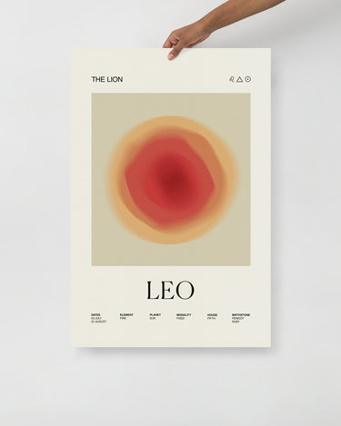 Leo Astrology Zodiac Gradient Poster - Self & Others