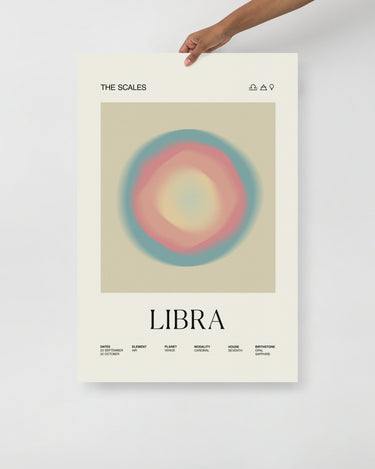 Libra Astrology Zodiac Gradient Poster - Self & Others