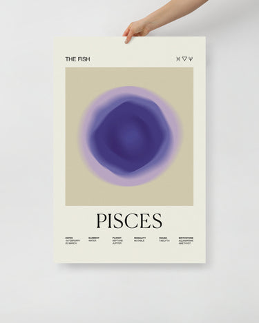 Pisces Astrology Zodiac Gradient Poster - Self & Others
