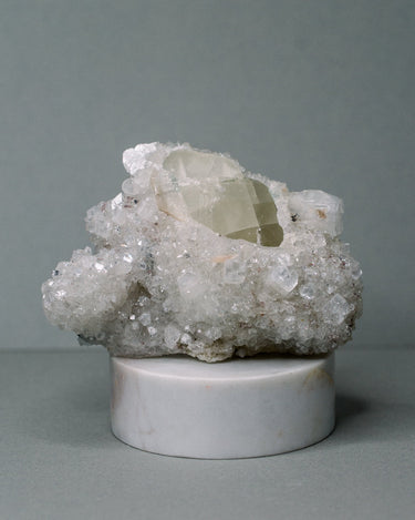 Zeolite 002 – Apophyllite on Calcite - Self & Others